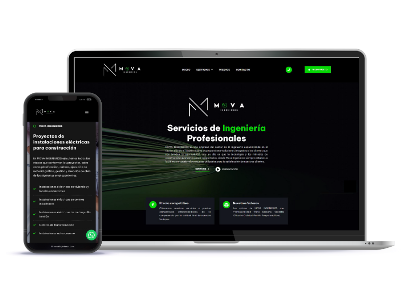 Mockup Web Mova
